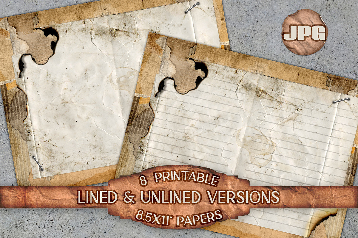 Vintage Grunge Junk Journal Papers, a Texture Illustration by AlexandHer Digital Art (Photo 5 of 7)