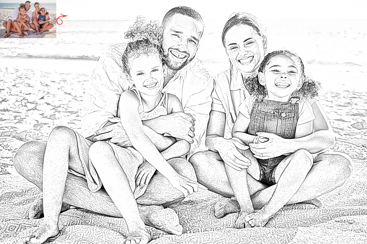Elegant Line Art Sketch Action, an Action Add-On by MRI STUDIO (Photo 13 of 21)