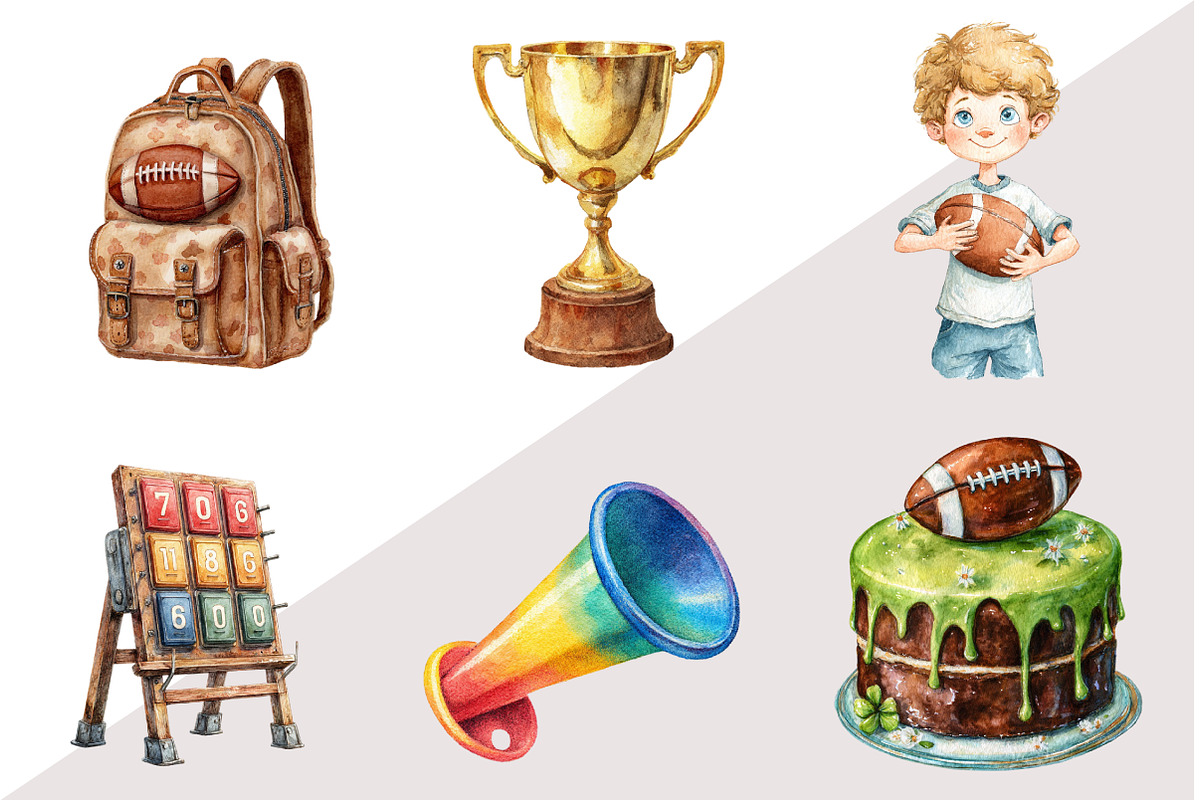 Watercolor Soccer Clipart, an Illustration by Design Market (Photo 3 of 3)