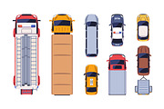 Top view of cars, auto vehicles set, a Transportation Illustration by Good Studio (Thumbnail 2 of 3)