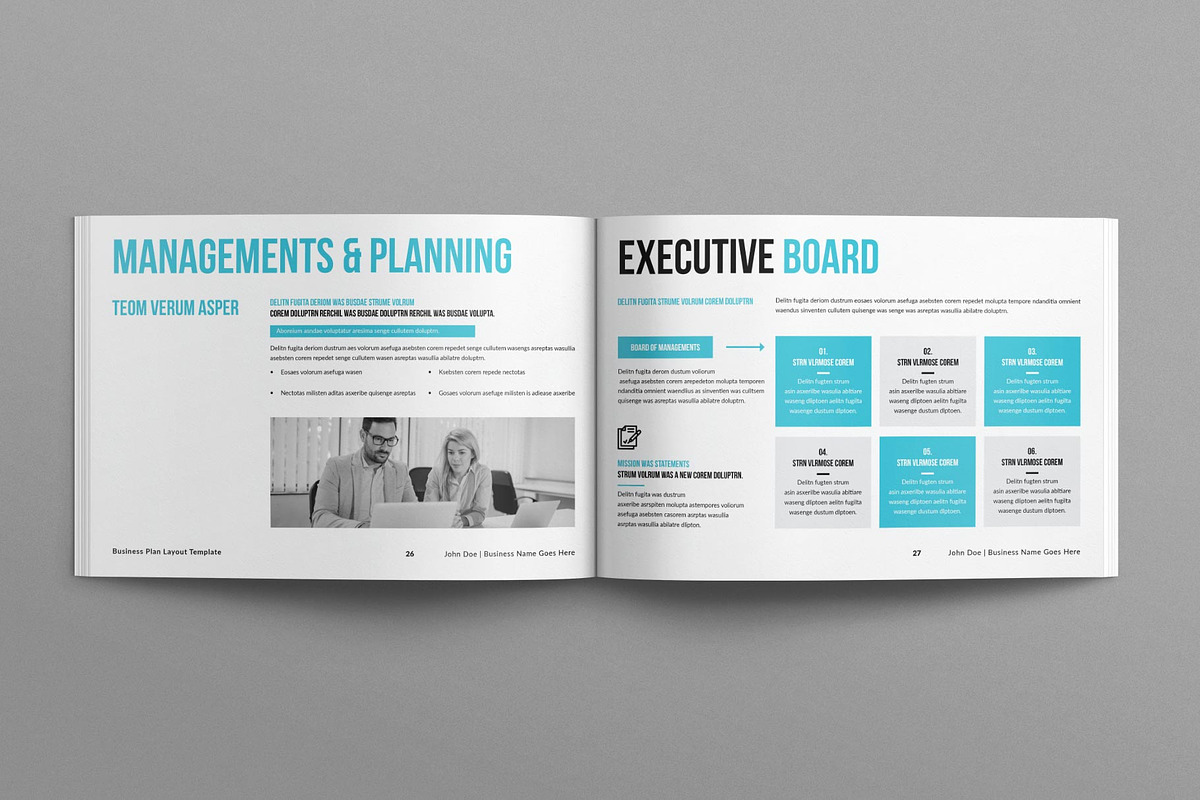 Business Plan Design Layout Template, a Brochure Template by E-Type