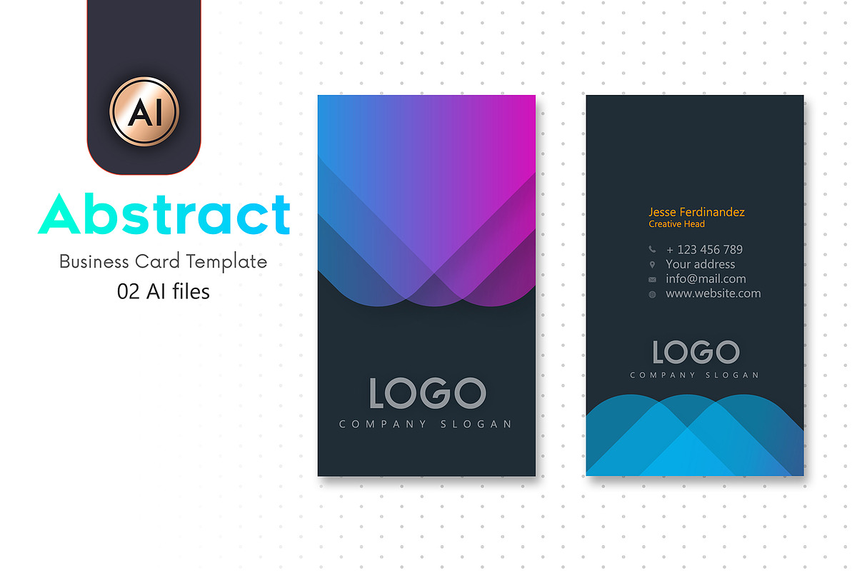 Abstract Business Card Template - 12, a Business Card Template by M6 Gallery