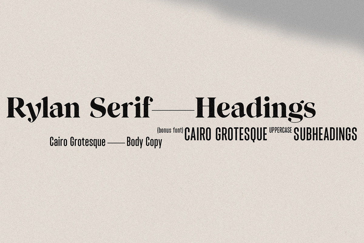UPDATE: Rylan Modern Serif + Extras preview 2