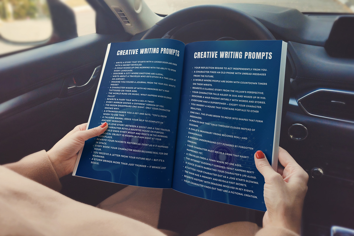 1000+ AI-Assisted Writing Prompts, a Stationery Template by Designmela01 (Photo 3 of 7)
