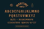 Maritime MFG - A Spur Serif Typeface, a Serif Font by Hustle Supply Co. (Thumbnail 2 of 8)