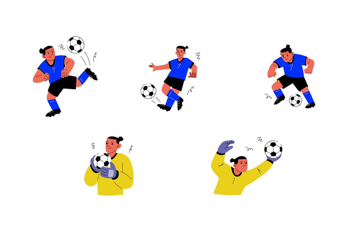 Character Football Man Vol 2, a Sport Illustration by SLAB! Design (Photo 2 of 3)