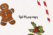 Christmas Treats Watercolor Graphics, an Illustration by Kileen Nicole Art (Thumbnail 3 of 5)