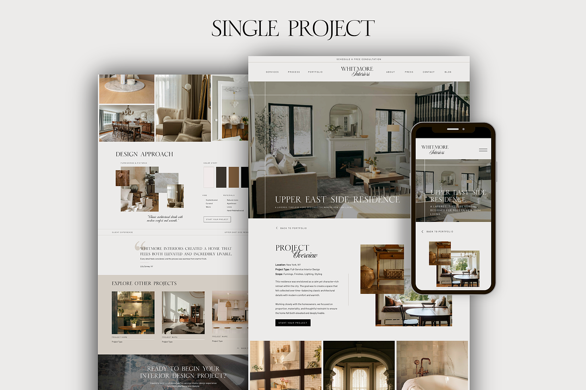 Interior Designer Website Showit, a Squarespace Template by Warmsoulgallery (Photo 6 of 14)