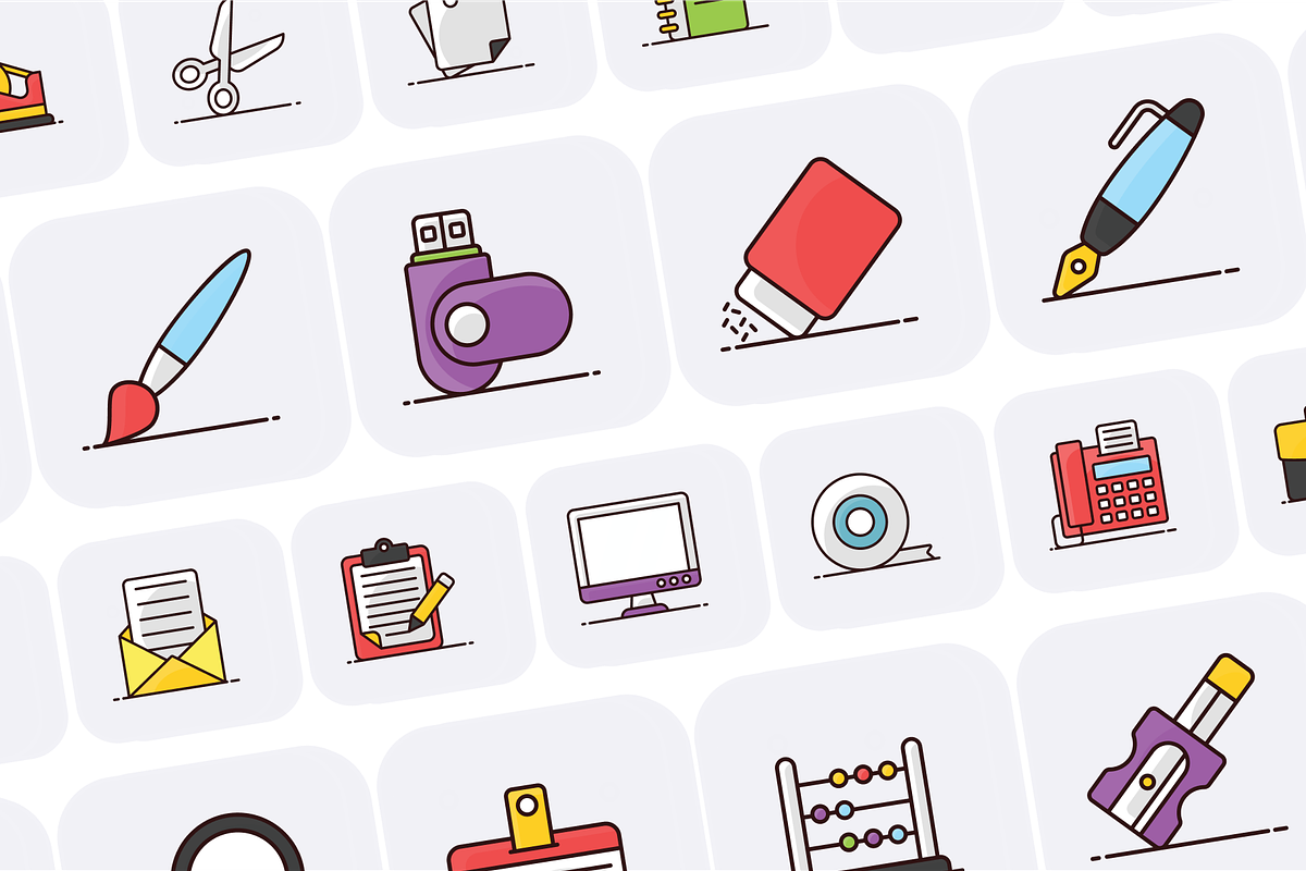 Office Supplies Icons, a Duotone Icon by Brickclay (Photo 5 of 9)