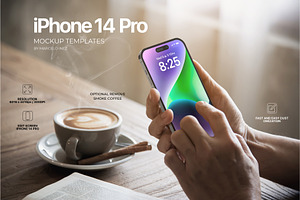 iPhone 14 Pro in Hand Mockup