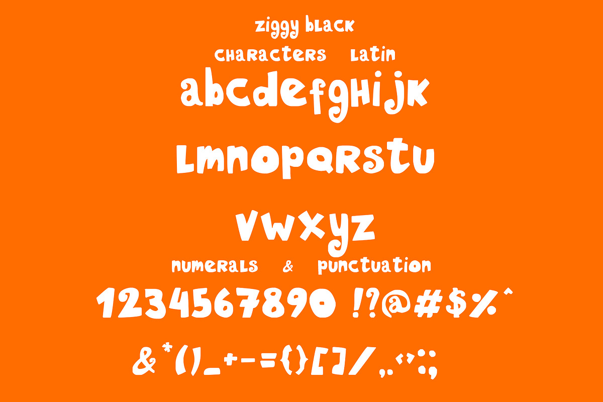 Ziggy color font preview 6
