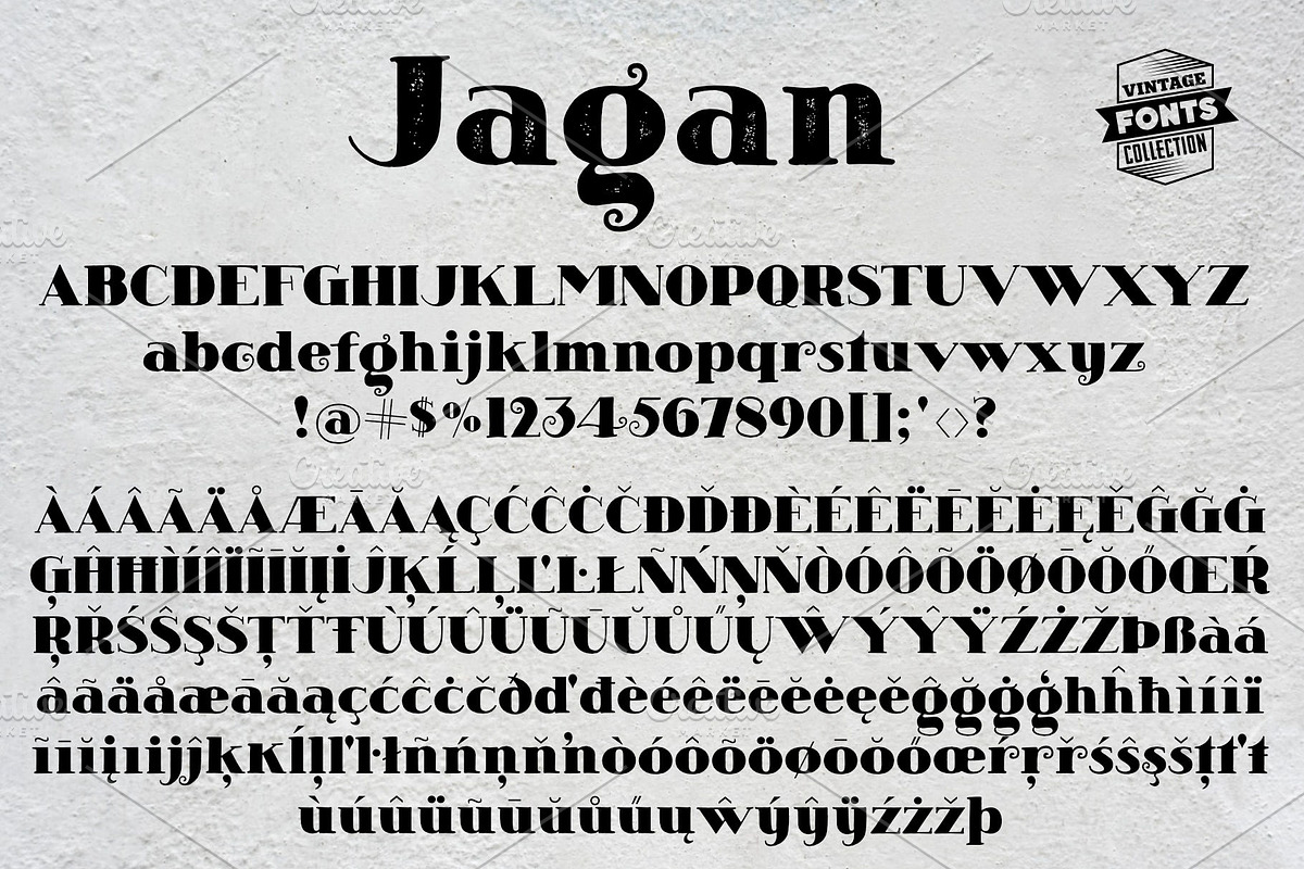 Jagan - 2 vintage fonts preview 5
