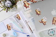 Cute Sloth Cartoons | Printable Stic, a Stationery Template by Big Squirrel (Thumbnail 3 of 4)