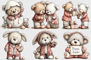 Easter Day Teddy Bear Clipart, an Illustration by DreamCafeArt (Thumbnail 3 of 6)