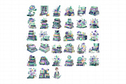 Blush Book Lover Clipart Bundle, an Illustration by Daily.Designs (Thumbnail 3 of 3)