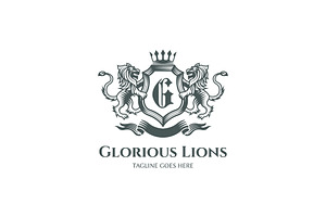Glorious Lions Letter G Shield Logo, a Branding & Logo Template by ashenterprise