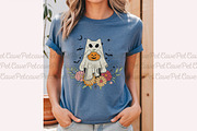 Floral Ghost Halloween PNG Bundle, a Graphic by Pet Cave (Thumbnail 2 of 9)