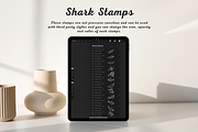 100 Shark Procreate Stamps, a Brush Add-On by Painter Creative Books (Thumbnail 2 of 9)