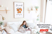 Little Brave Fox. Nursery poster kit, an Animal Illustration by Sopelkin (Thumbnail 5 of 5)