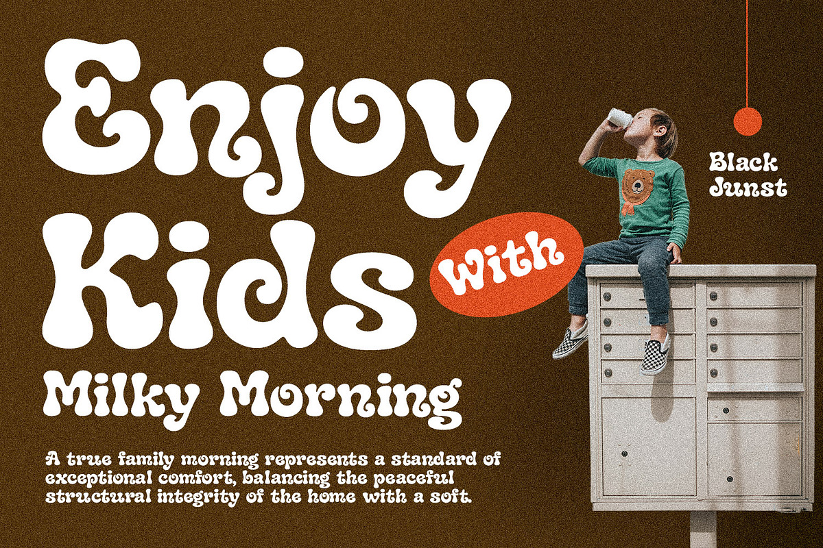 Pluffy Oracled – Groovy Retro Vibes, a Handwritten Font by Black Junst (Photo 2 of 13)