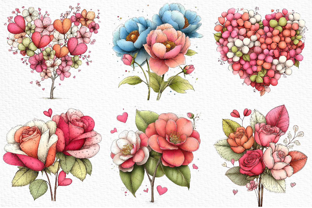 Whimsical Valentine’s Day Flowers, an Illustration by Craft Nest (Photo 7 of 11)