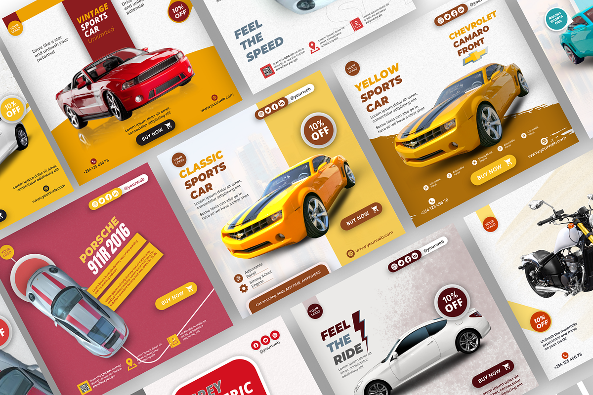 Automotive & Tech Design Templates I, a Social Media Template by Exceptionalways (Photo 4 of 36)