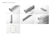 Rolled Canvas Print Mockup Set v.2, a Product Mockup by creatsy5 (Thumbnail 2 of 14)