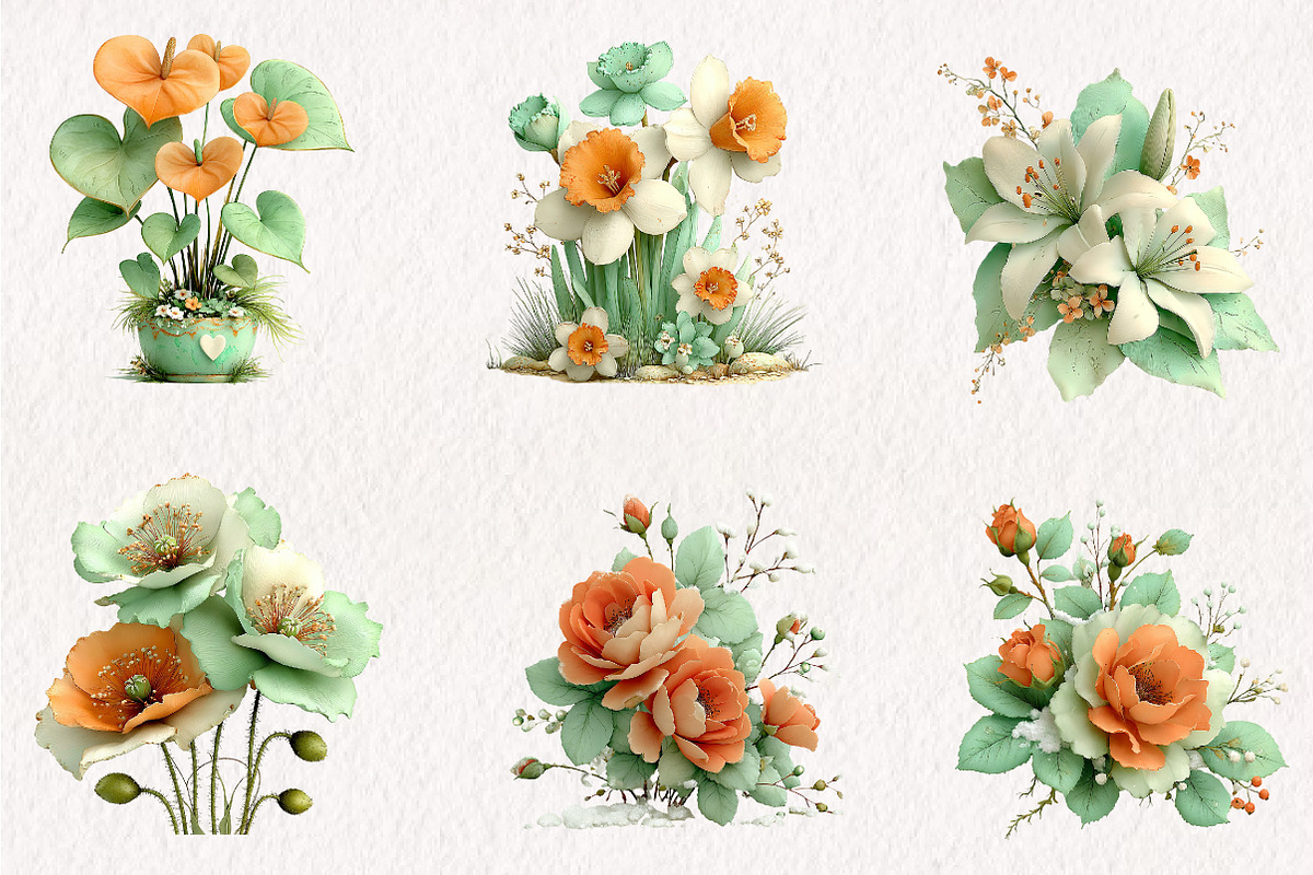 Spring Flower Sublimation Clipart, an Illustration by CreationArt (Photo 5 of 7)