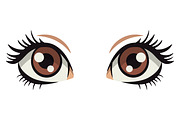 Anime Style Vector Set of Flat Eyes., a Person Illustration by Gomolach (Thumbnail 6 of 25)