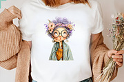Summer Funny Grandma Clipart, an Illustration by CreationArt (Thumbnail 4 of 7)