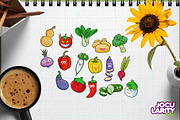 Cute Vegetable Characters #2, a Food Illustration by Jocularity Art (Thumbnail 2 of 3)