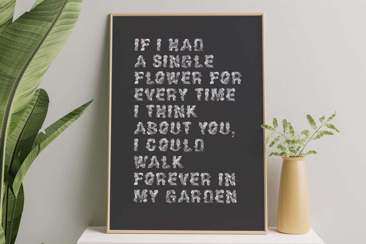 Wacomka Flowers Font, a Font by Handmadefont (Photo 4 of 10)