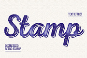 Distressed Retro Stamp Text Effect, a Layer Style Add-On by studiogstock (Thumbnail 1 of 3)