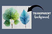 Winter Leaves PNG Graphics Clipart, an Illustration by Designworld (Thumbnail 2 of 6)