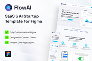 FlowAI – SaaS & AI Startup Template, a Landing Page Template by Sasha Lantukh (Thumbnail 1 of 6)