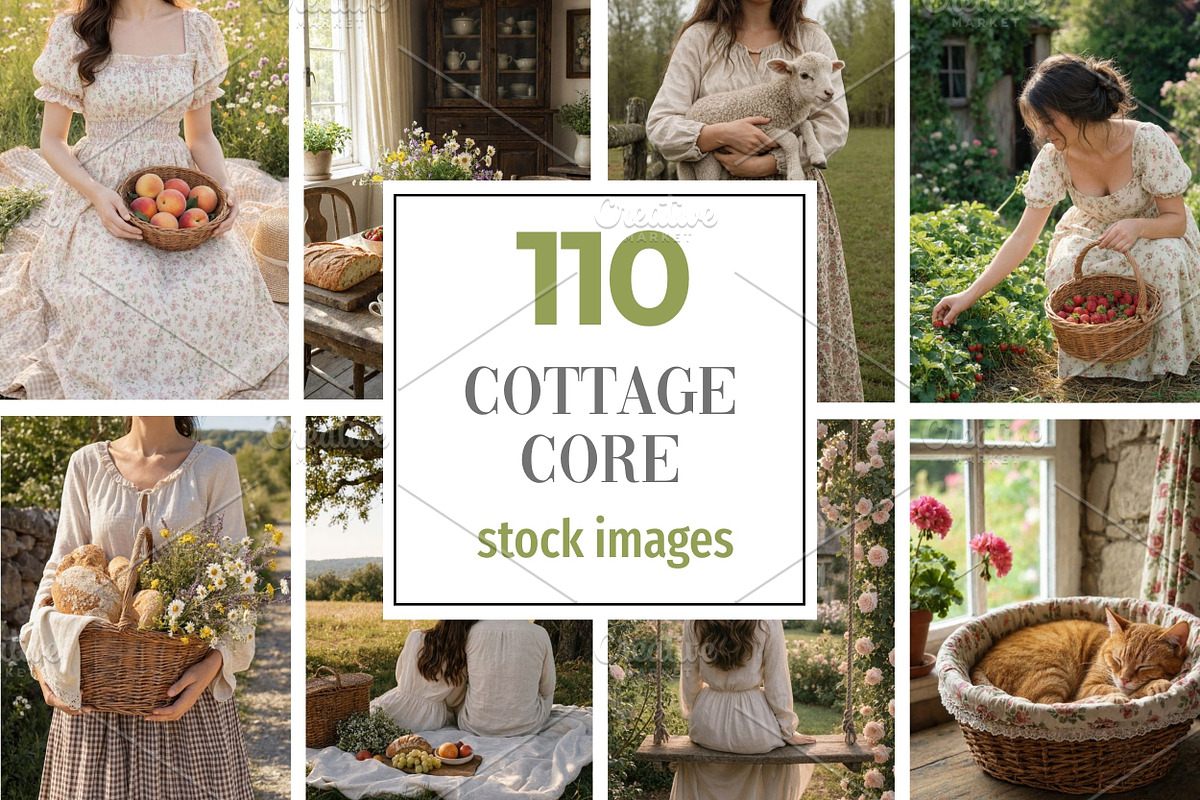Cottagecore Stock Photos Bundle, a Holiday Photo by Selenique Studio (Photo 1 of 11)
