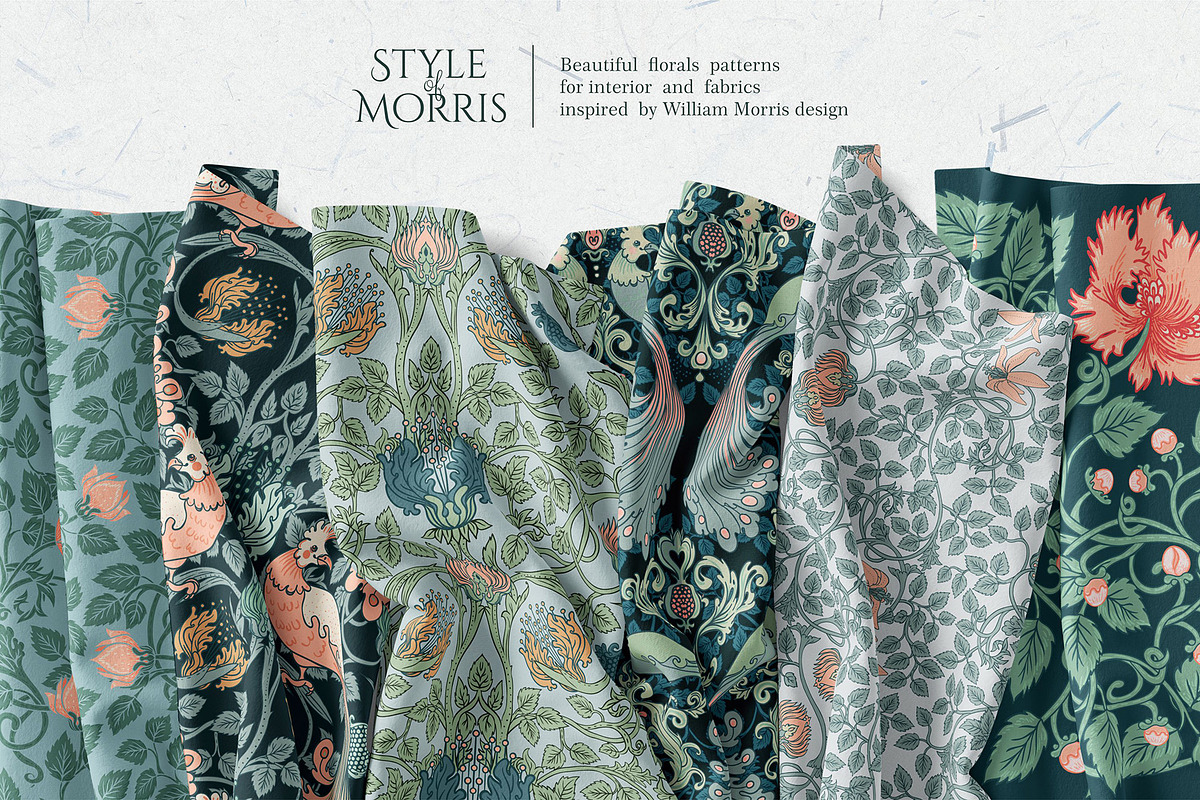Style of Morris. Set of 100 vectors., a Pattern Graphic by Varvara Gorbash (Photo 9 of 12)