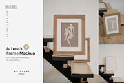 Artwork Wooden Frame Mockup, a Print Template by Artcoast Studio (Thumbnail 1 of 7)