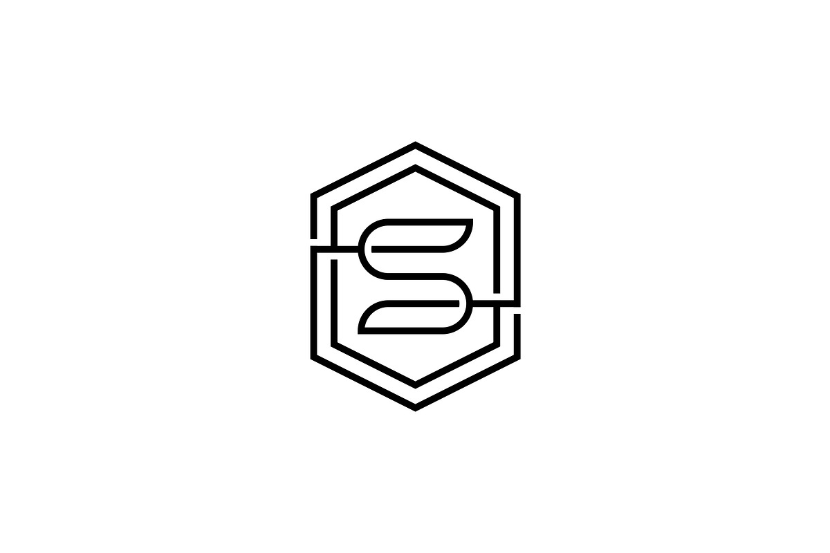 Minimalist Letter S Hexagon Logo preview 3