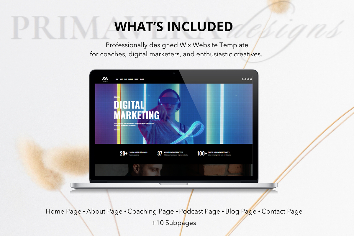 Wix Coaching Website Template, a Wix Template by Primavera Studio Design (Photo 7 of 8)