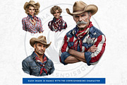 4th of july Patriotic Characters V1, a Person Illustration by ThatsDesignArt (Thumbnail 12 of 12)