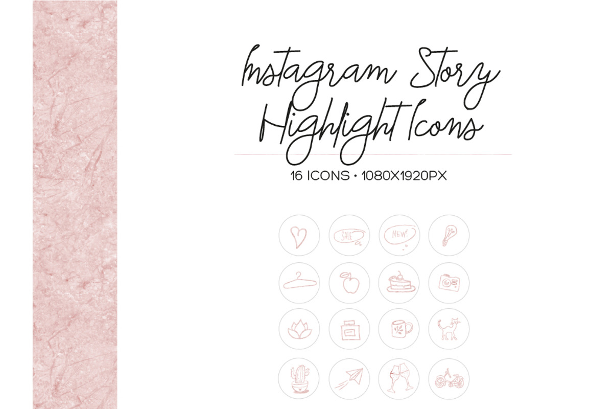 16 Instagram Stories Highlight Icons, a Social Media Template by The Brand Pub (Photo 1 of 2)