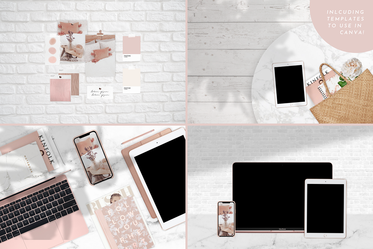 RoseGold Tech Mockups+Scene Creator, a Books & Magazine Mockup by Girl Boss Stock (Photo 8 of 8)