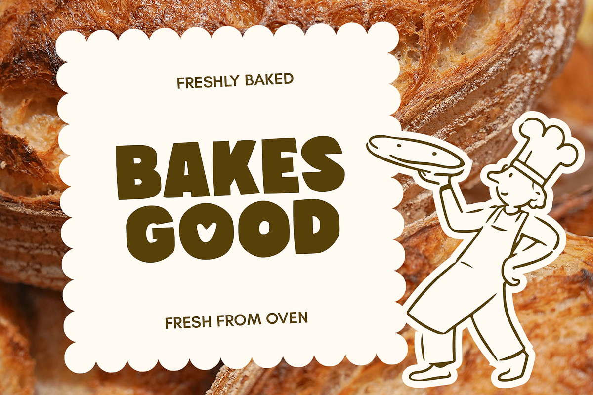 Bread Dough Bold Display Font, a Handwritten Font by Viswell (Photo 2 of 11)