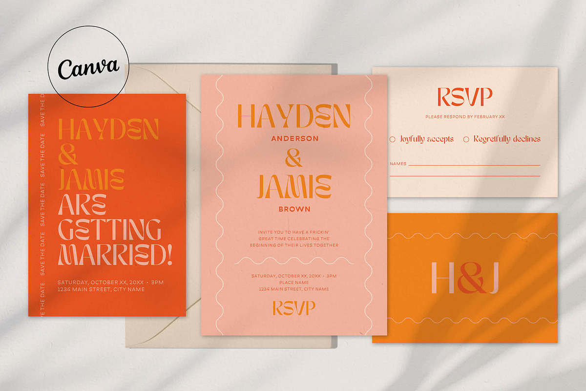 Bold Canva Wedding Invitation Suite, a Templates & Theme by StudioSage (Photo 1 of 5)