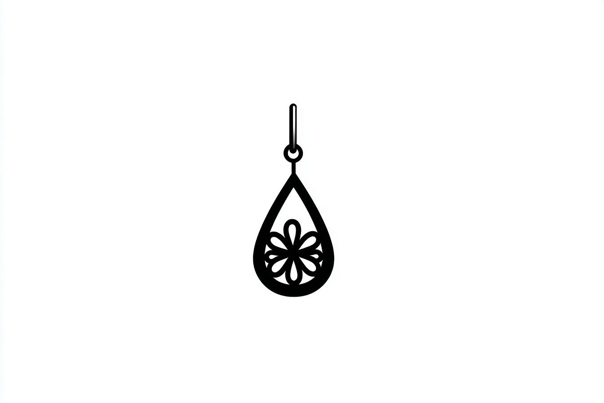 Elegant Jhumka Earrings Silhouette B, a Graphic by balal (Photo 6 of 13)