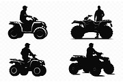 Pilot Riding Atv Silhouettes SVG Set, a Transportation Illustration by Gfx Expert Team (Thumbnail 2 of 3)