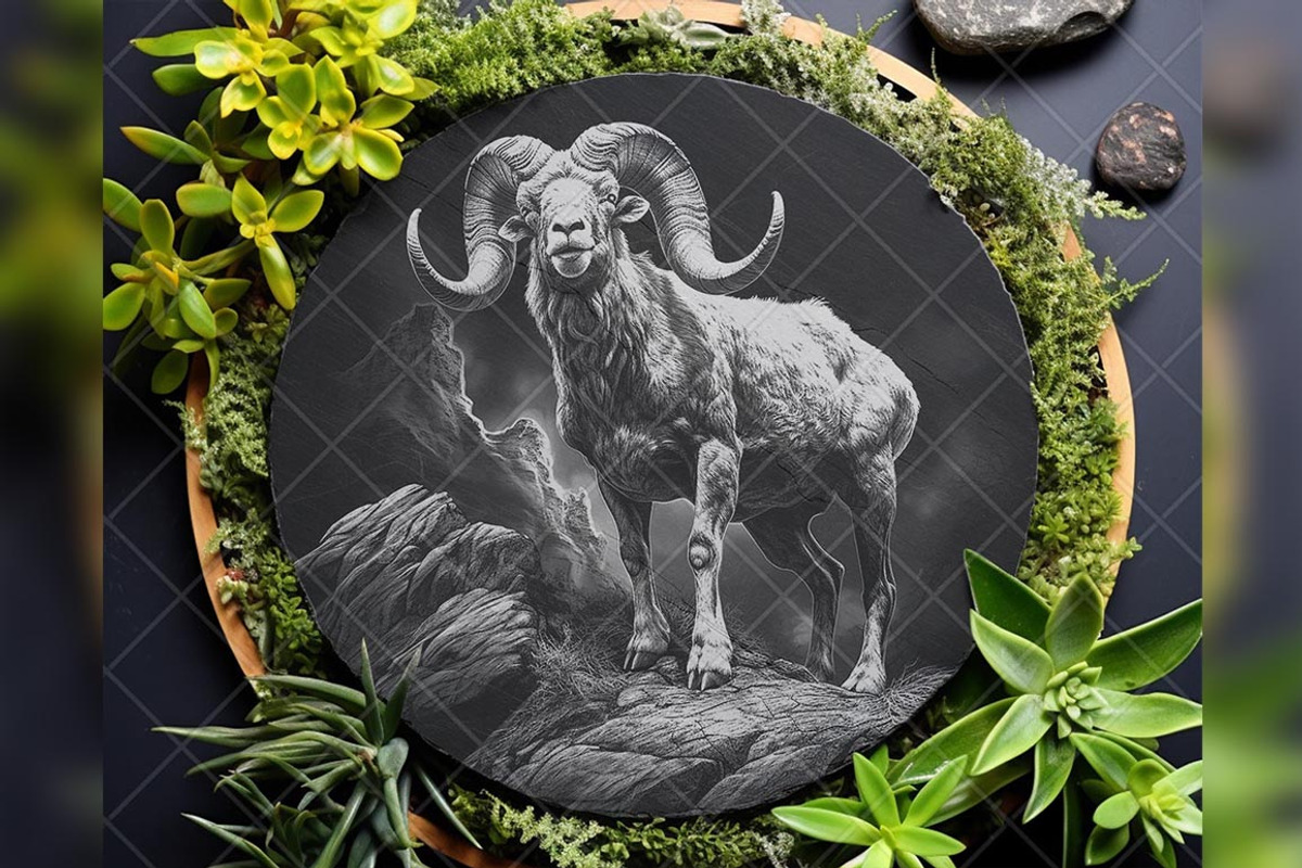 Ram Sheep Bighorn Male Goat Breed, a Background Graphic by LaseredNinja (Photo 6 of 7)