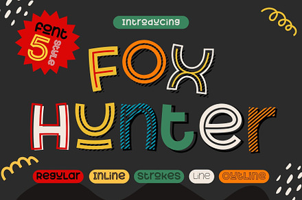 Fox Hunter 5 Fonts Style, a Handwritten Font by Fox7 By Rattana