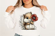 Whimsical Spring Squirrel Clipart, an Illustration by Craft Nest (Thumbnail 7 of 11)